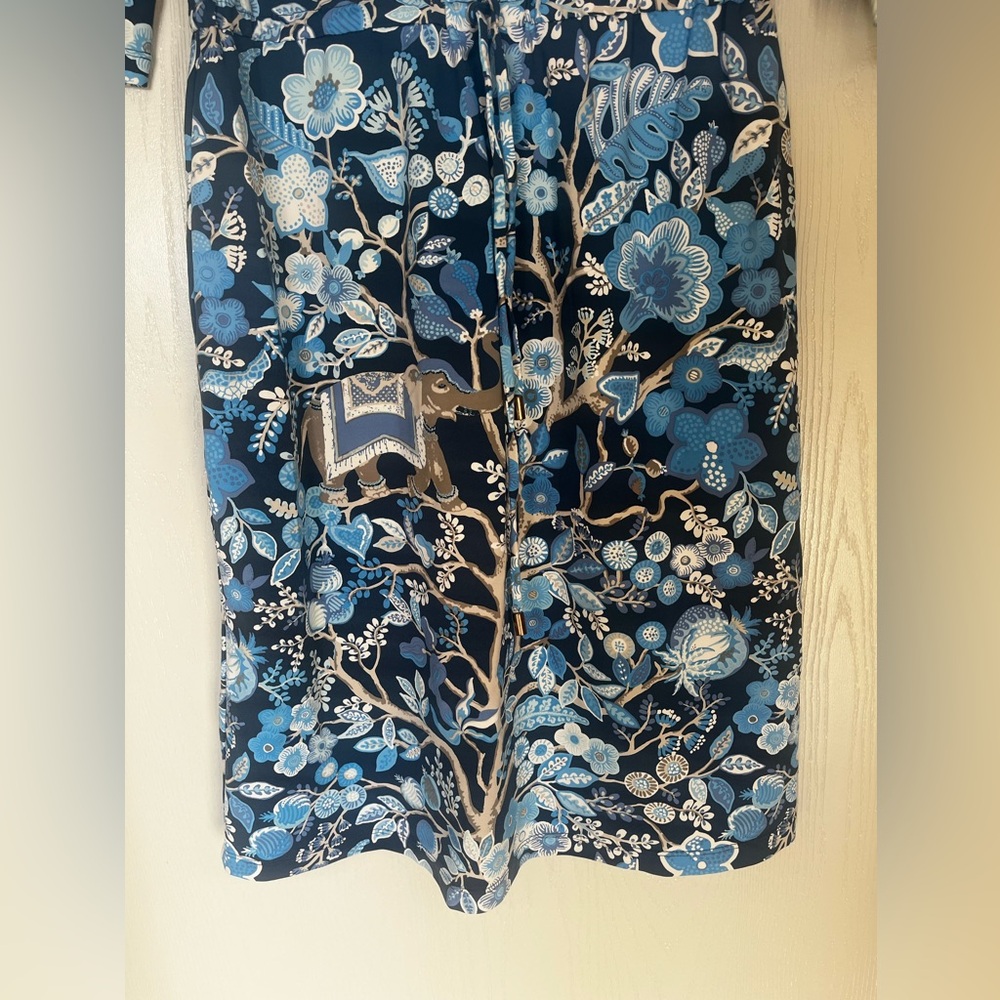 J. McLaughlin Marianne Floral Sucre Blossom Elephant Tie Waist Size Small - Picture 3 of 9
